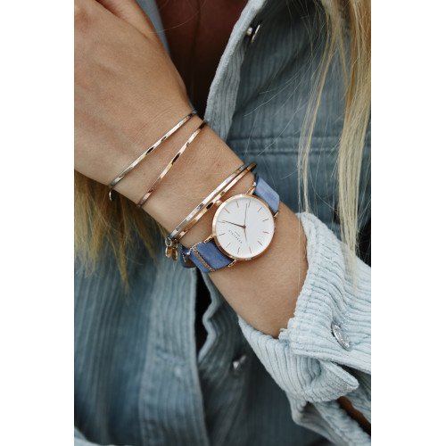 Montre Rosefield THE WEST VILLAGE Airy Blue Rosegold WAGR-W76 - PRECIOVS