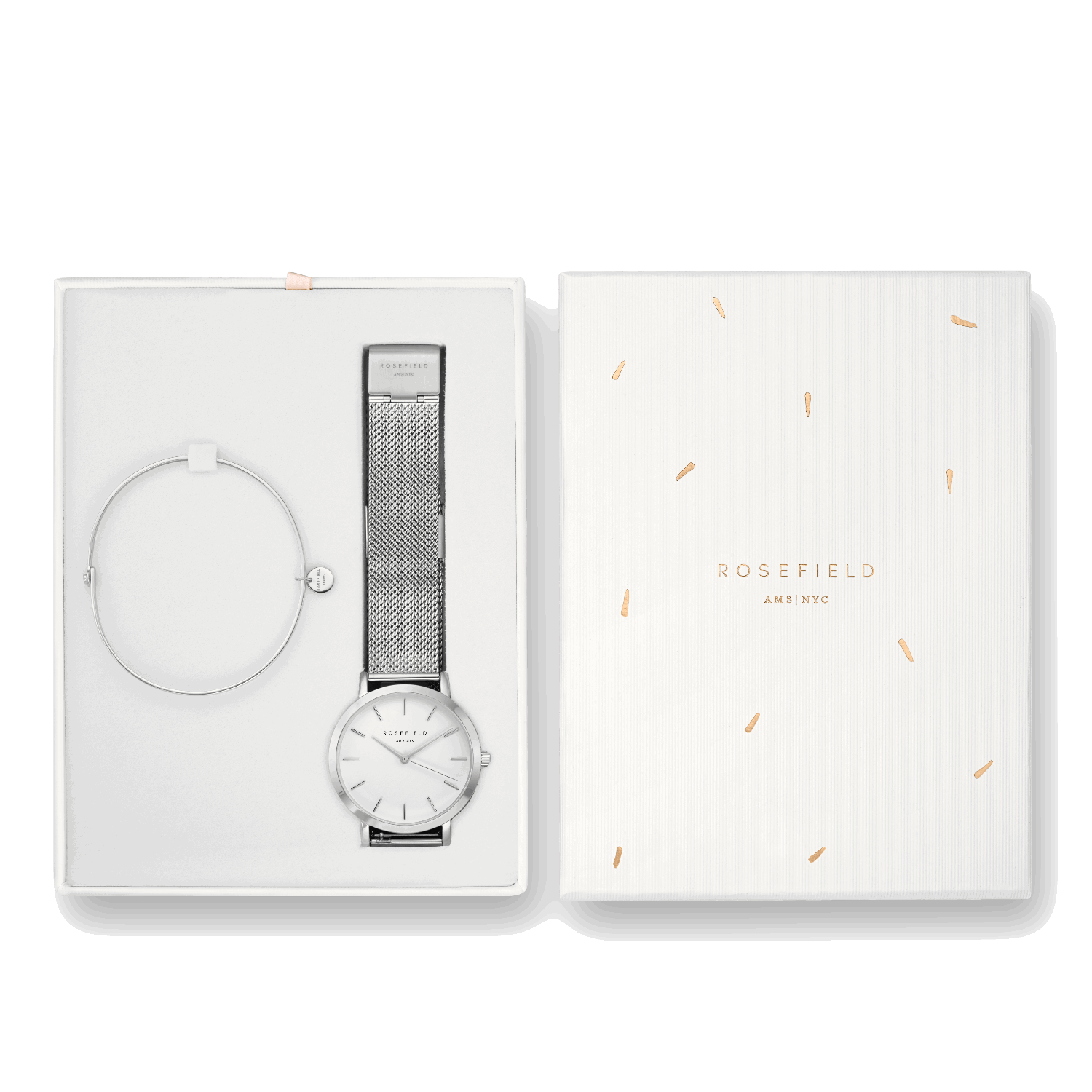 Coffret Rosefield The Mercer Blanc Argent + The Wooster Argent Medium - PRECIOVS
