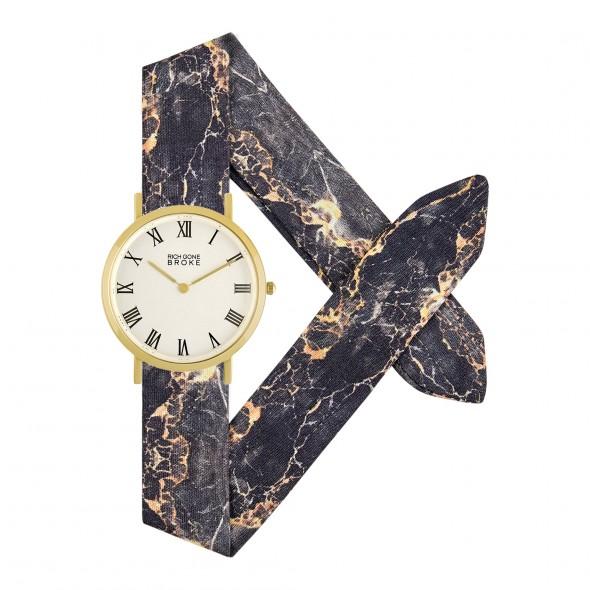 Montre RICH GONE BROKE Gold Marcel Gold Marble - PRECIOVS