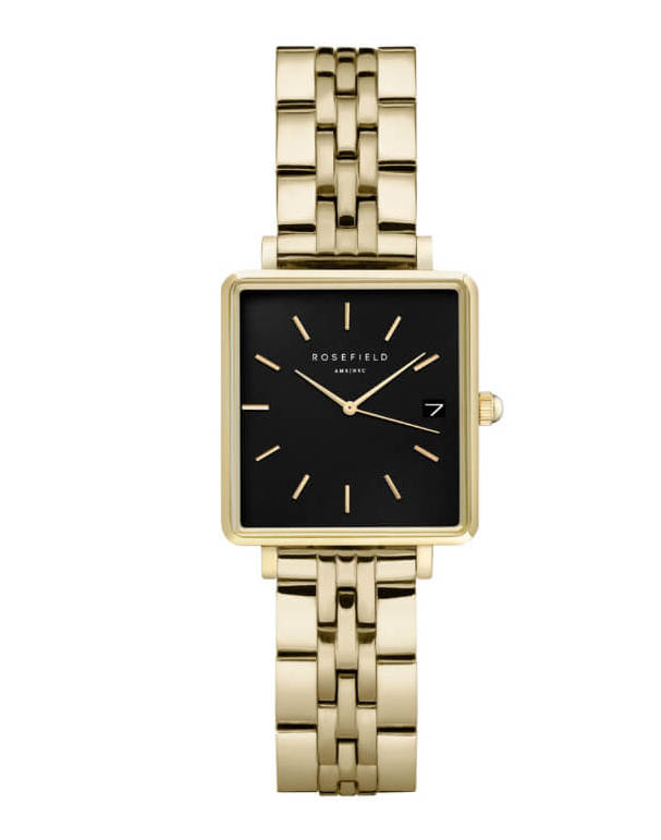 Montre Rosefield THE BOXY XS Noir Or Jaune Q025 - PRECIOVS