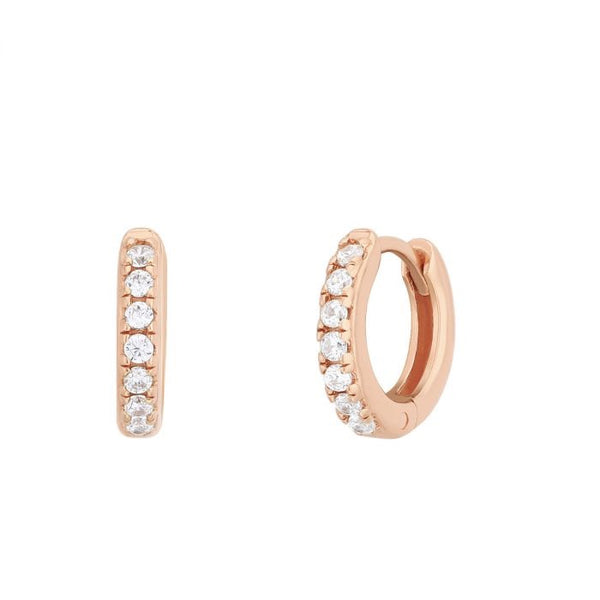 Boucles d'oreilles I.Ma.Gi.N Jewels Bo hoop white Rose Gold - PRECIOVS