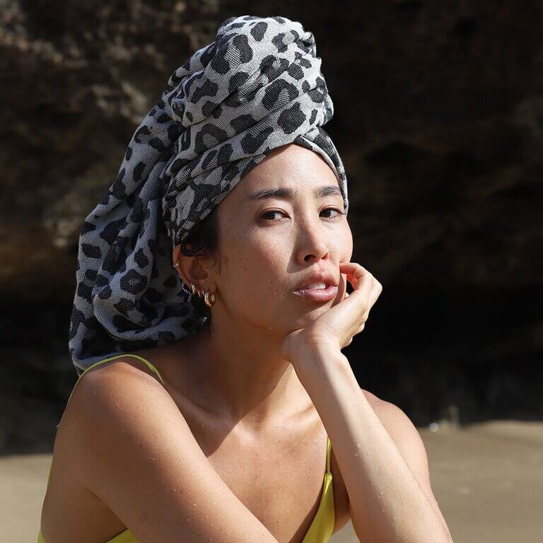 Serviette de plage "turque" Slowtide Jagger en coton bio - PRECIOVS
