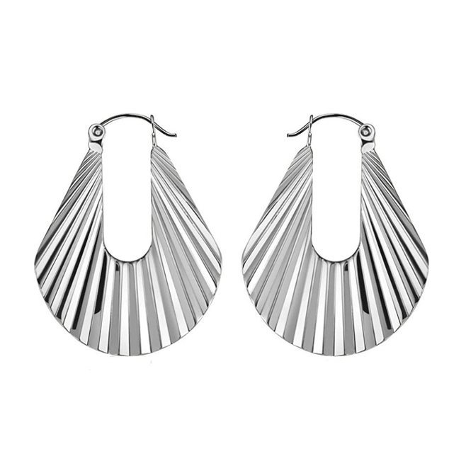 Boucles d'oreilles Rosefield The Raye Anneaux Sunray Silver J259 - PRECIOVS