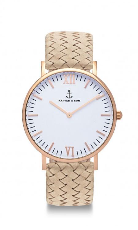 Montre Kapten & Son Sand Woven Leather - PRECIOVS