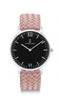 Montre Kapten & Son Black Silver Rose Woven Leather - PRECIOVS