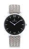 Montre Kapten & Son Black Silver Grey Woven Leather - PRECIOVS