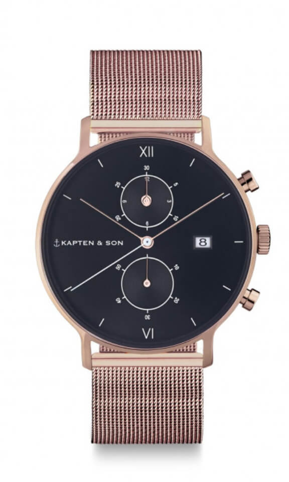 Montre Kapten & Son Chrono Black Mesh - PRECIOVS