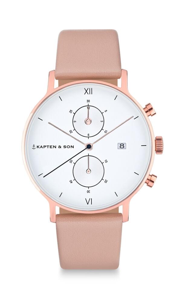 Montre Kapten & Son Chrono Cherry Blossom Leather - PRECIOVS