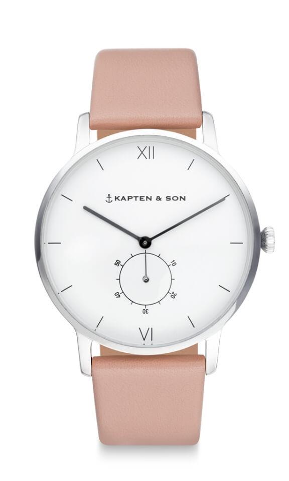 Montre Kapten & Son Heritage Silver Cherry Blossom Leather - PRECIOVS