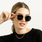 Lunettes de Soleil Kapten & Son Amsterdam Large Sand Tortoise Black - PRECIOVS