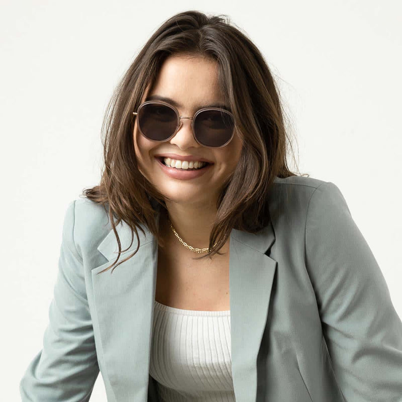 Lunettes de Soleil Kapten & Son Amsterdam Large Transparent Hazel Brown - PRECIOVS