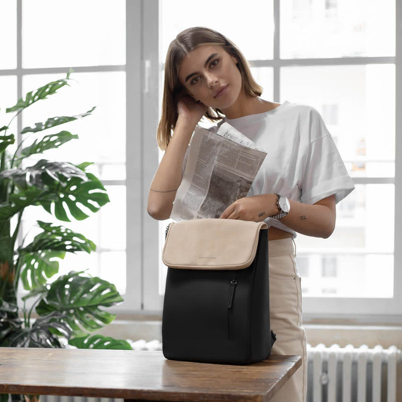 Sac à dos Kapten & Son Vallen Cream Black - PRECIOVS