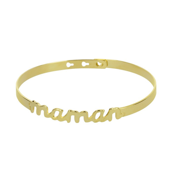 Bracelet Jonc MYA BAY "Maman" script JC-60 G - PRECIOVS