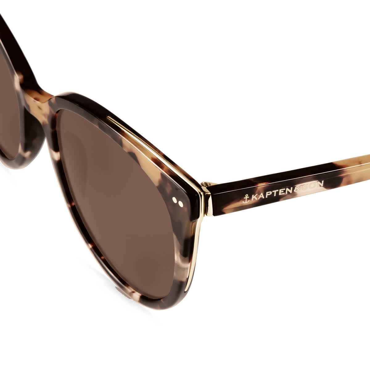 Lunettes de Soleil Kapten & Son Manhattan Amber Tortoise Brown - PRECIOVS