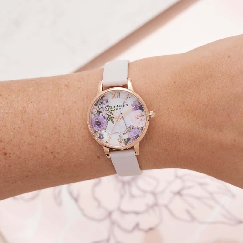 Montre Olivia Burton Marble Floral Blush & Rose Gold OB16MF02 - PRECIOVS