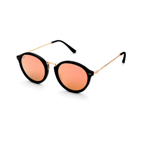 Lunettes de soleil Kapten & Son Maui Matt Black Peach Mirrored - PRECIOVS