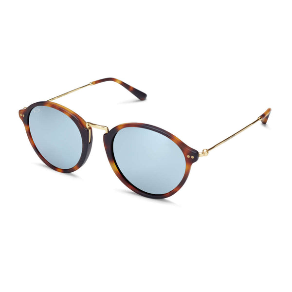 Lunettes de Soleil Kapten & Son Maui Matt Tortoise Blue Mirrored - PRECIOVS
