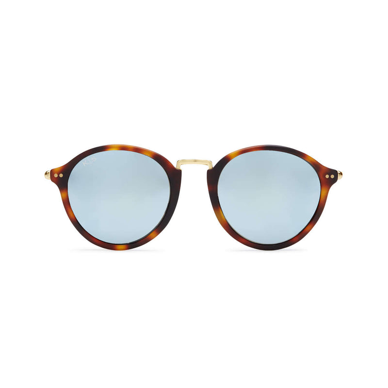 Lunettes de Soleil Kapten Son Maui Matt Tortoise Blue Mirrored