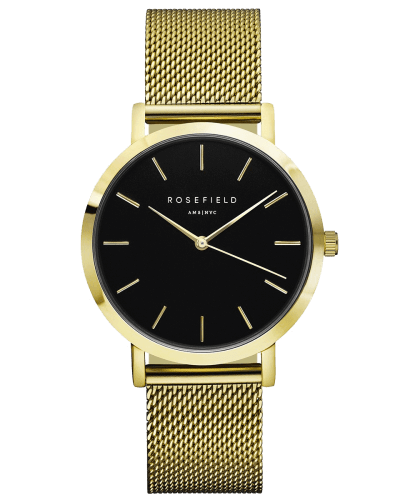 Montre Rosefield The MERCER Black Mesh Gold MBG-M46 - PRECIOVS