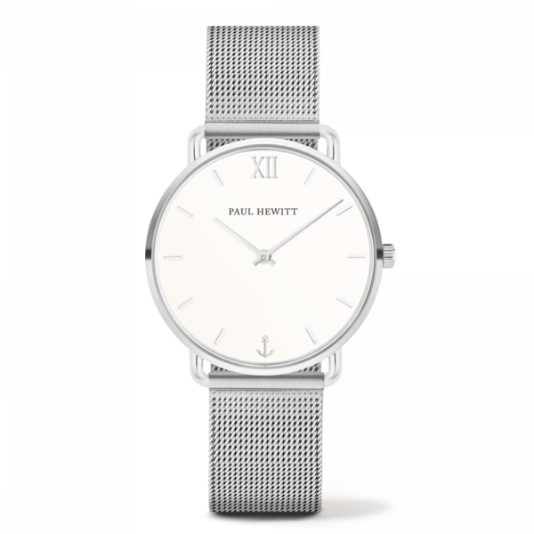 Montre Paul Hewitt Miss Ocean Line White Sand Acier Inoxydable Bande Mesh - PRECIOVS