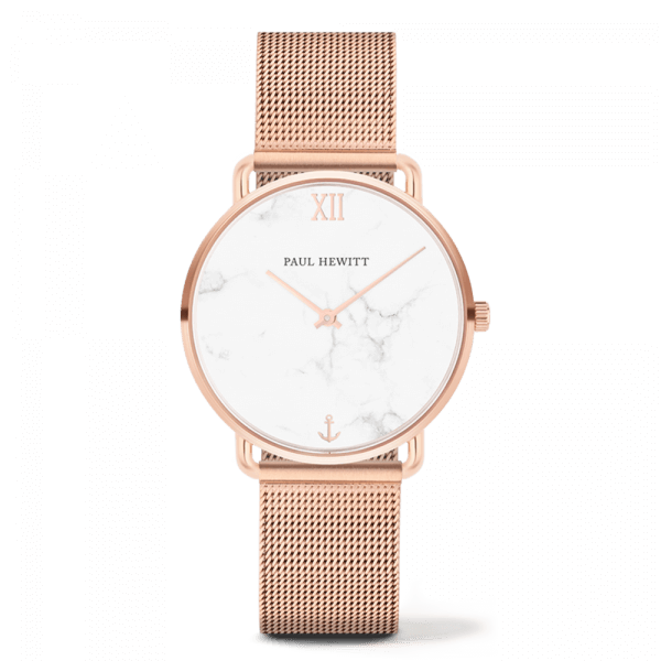 Montre Paul Hewitt Miss Ocean Line Marble Or Rosé Bande Mesh Or Rosé - PRECIOVS