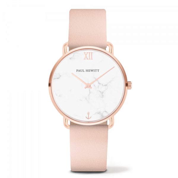 Montre Paul Hewitt Miss Ocean Line Marble Or Rosé Cuir Nude - PRECIOVS