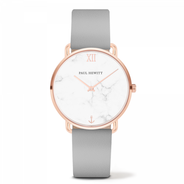 Montre Paul Hewitt Miss Ocean Line Marble Or Rosé Cuir Graphite - PRECIOVS