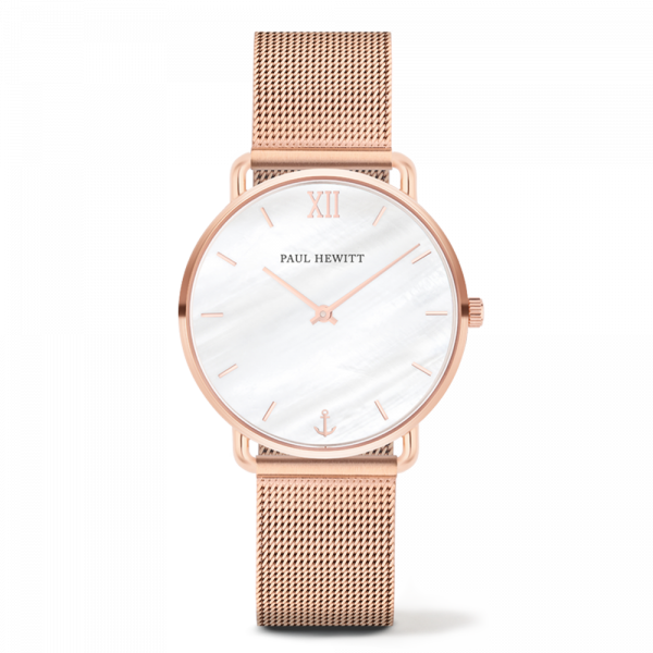 Montre Paul Hewitt Miss Ocean Line Pearl Or Rosé Bande Mesh Or Rosé - PRECIOVS