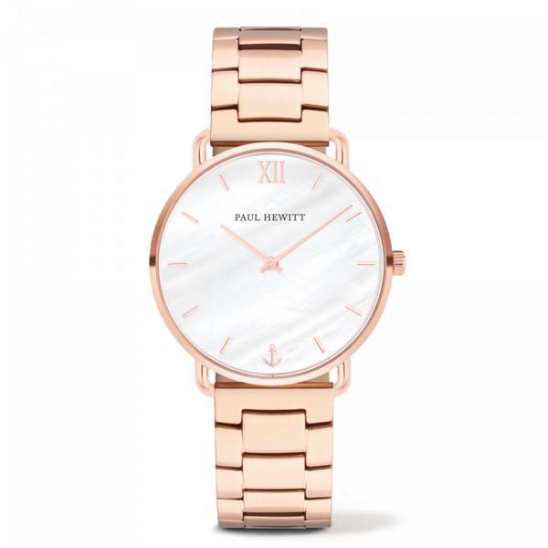 Montre Paul Hewitt Miss Ocean Line Pearl Or Rosé Bande Métallique Or Rosé - PRECIOVS