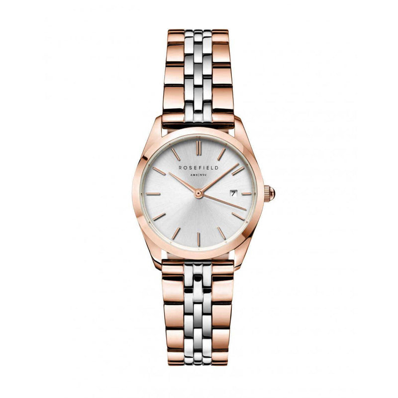 Montre Rosefield The Ace XS Silver Sunray Steel Bicolor Silver Rose A21 - PRECIOVS