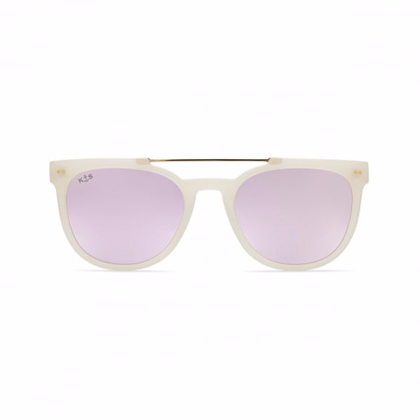 Lunettes de Soleil Kapten & Son Nice White Pink Mirrored - PRECIOVS