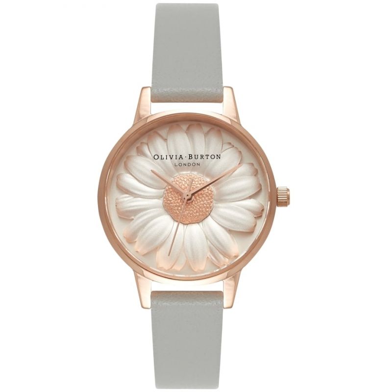 Montre Olivia Burton FLOWER SHOW 3D DAISY Grey Rose Gold OB15EG50 - PRECIOVS