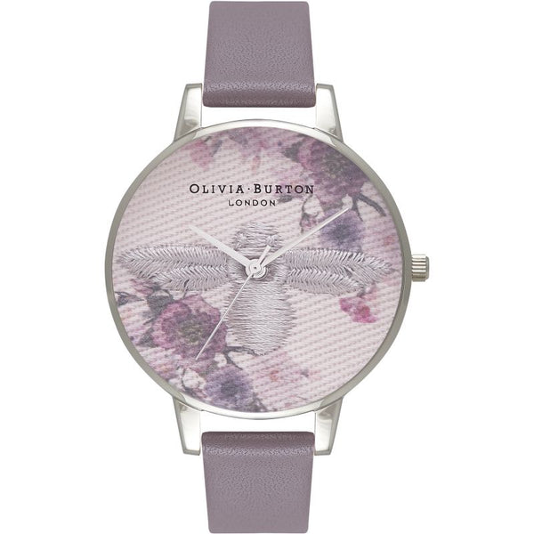 Montre Olivia Burton Embroidered Dial Grey Silver & London Grey OB16EM05 - PRECIOVS