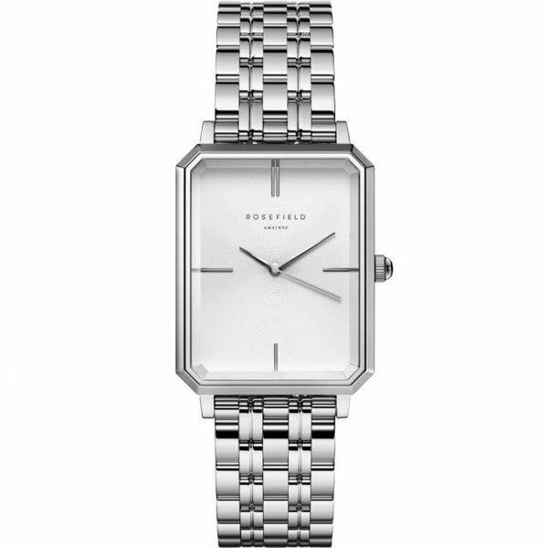 Montre Rosefield The Octagon Blanc Acier Argent O41 - PRECIOVS