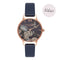 Montre Olivia Burton Signature Floral Navy & Rose Gold OB16WG13 - PRECIOVS