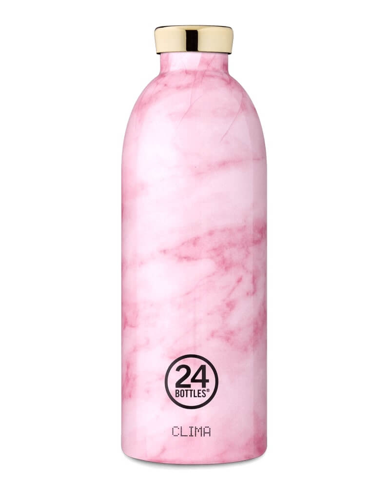 Bouteille réutilisable 24Bottles Clima Bottle Pink Marble 850ml - PRECIOVS