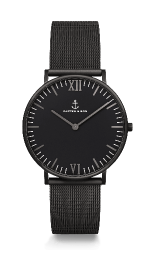 Montre Kapten & Son Black Midnight Mesh - PRECIOVS