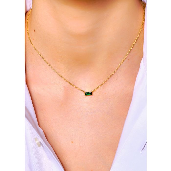 Collier MYA BAY Green Baguette CO-207.G - PRECIOVS