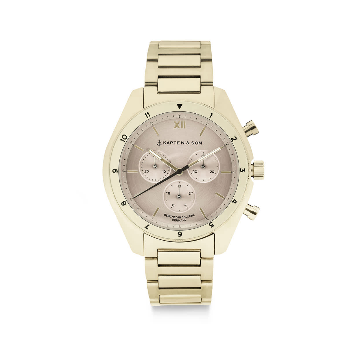 Montre Kapten & Son Rise Small Light Gold Cream Steel - PRECIOVS