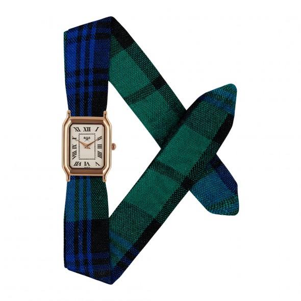 Montre RICH GONE BROKE Rose Gold District Blue Tartan - PRECIOVS