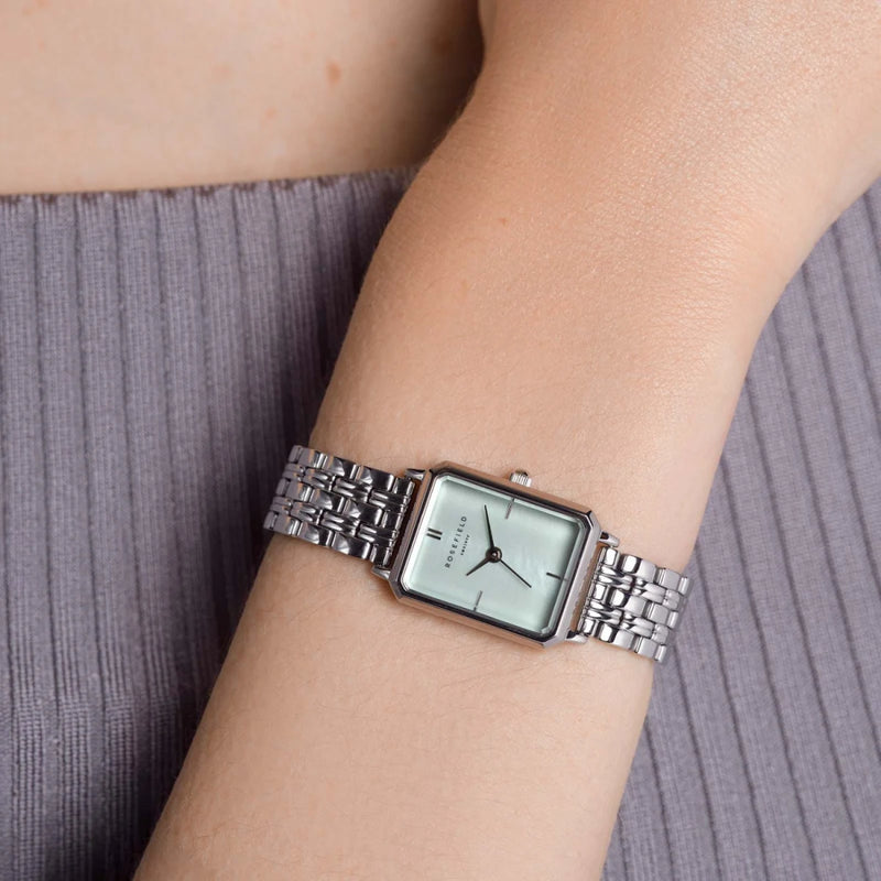 Montre Rosefield Octagon XS Mint Green Silver O72 - PRECIOVS