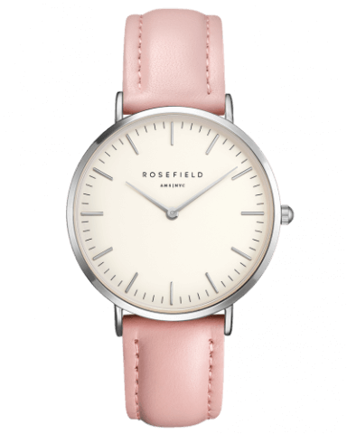 Montre Rosefield The BOWERY White Pink Silver BWPS-B8 - PRECIOVS