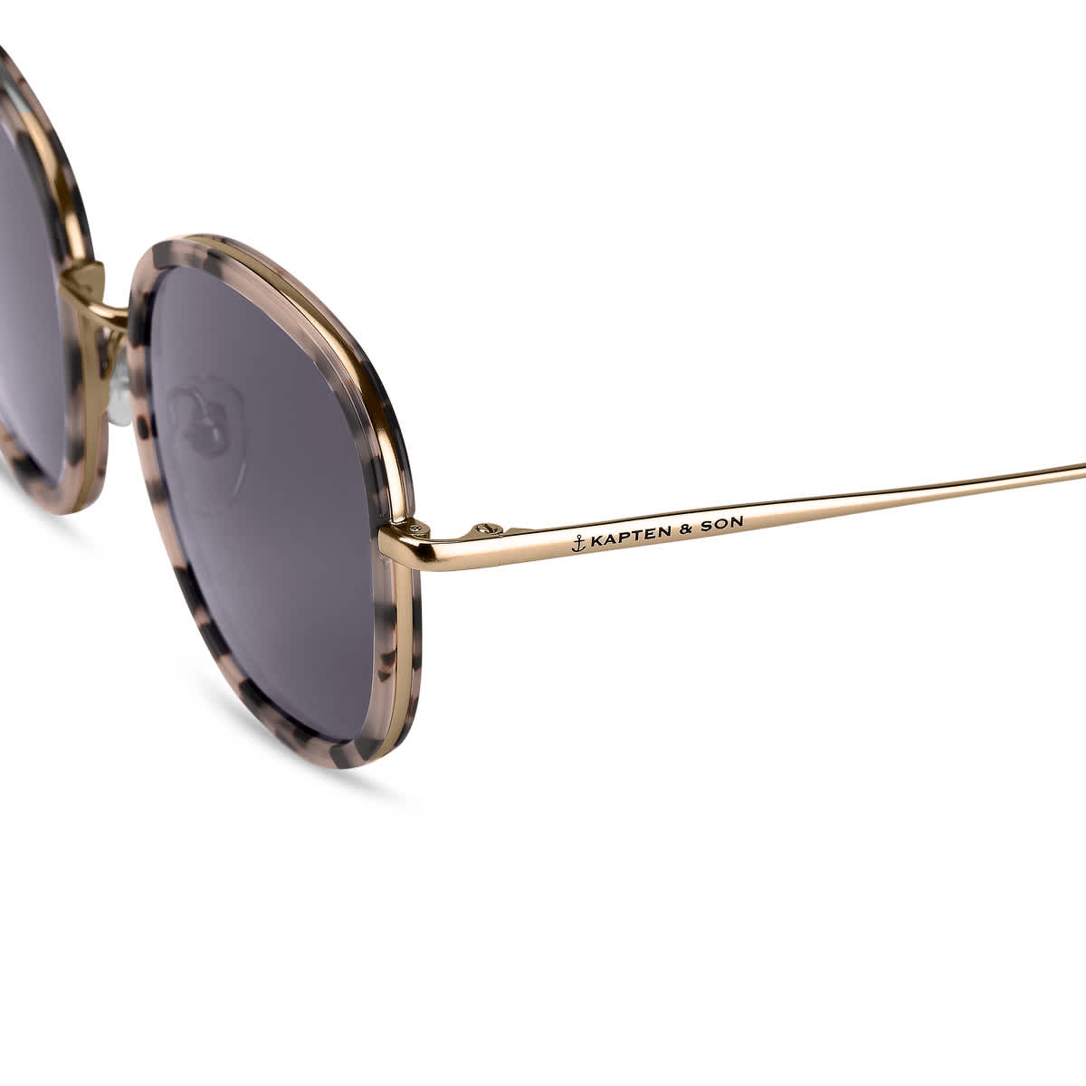 Lunettes de Soleil Kapten & Son Amsterdam Large Sand Tortoise Black - PRECIOVS