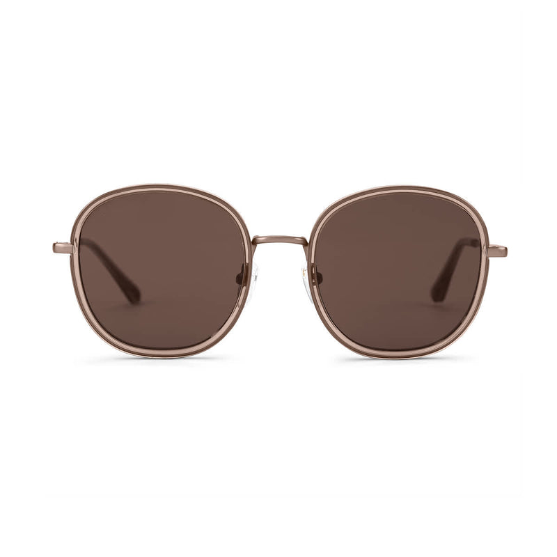 Lunettes de Soleil Kapten & Son Amsterdam Large Transparent Hazel Brown - PRECIOVS