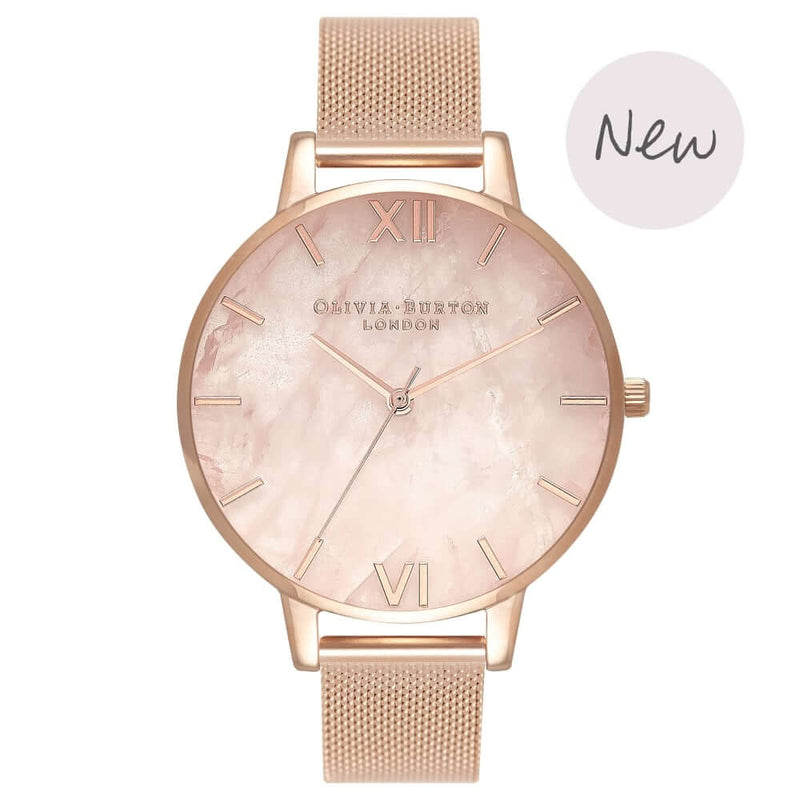 Montre Olivia Burton Semi Precious Rose Gold Mesh OB16SP01 - PRECIOVS