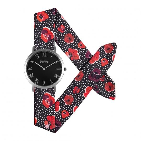 Montre RICH GONE BROKE Silver Black Marcel Poppy Pop - PRECIOVS