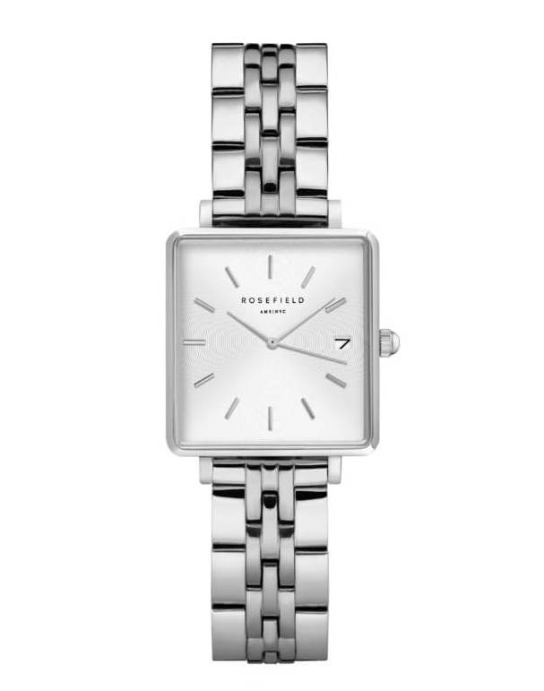 Montre Rosefield THE BOXY XS Blanc Sunray Argenté Q020 - PRECIOVS
