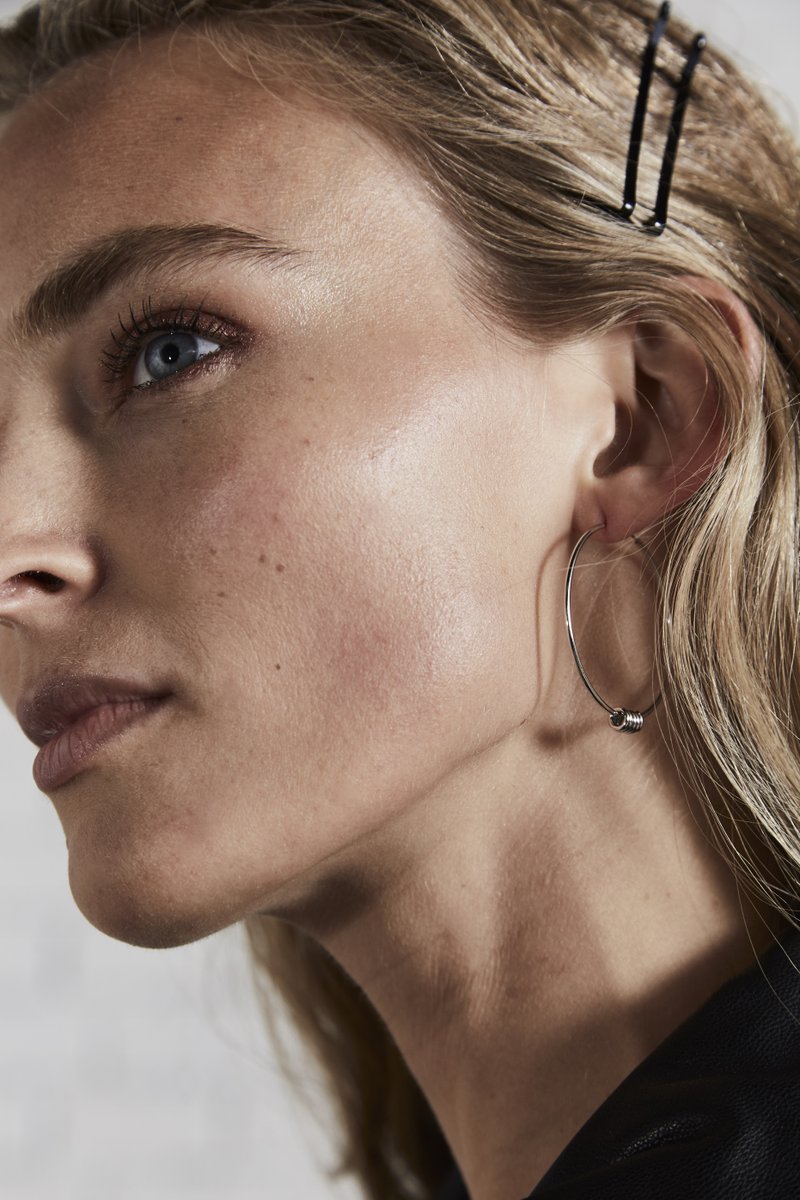 Boucles d'oreilles Rosefield Iggy Anneaux Spring Larges Silver JSHLS-J068 - PRECIOVS