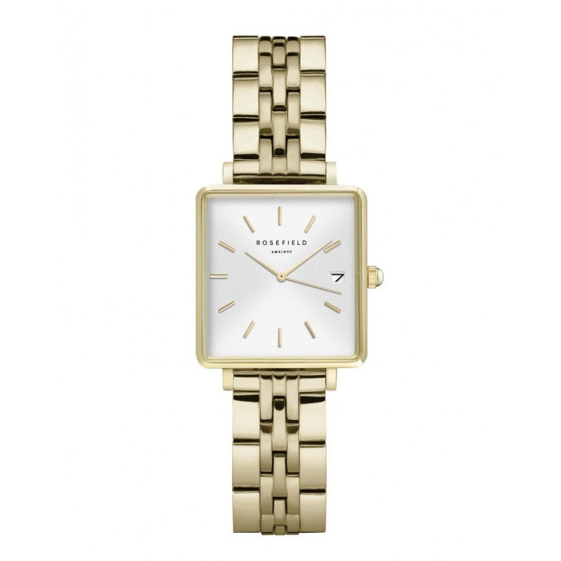 Montre Rosefield THE BOXY XS Blanc Sunray Gold Q021 - PRECIOVS