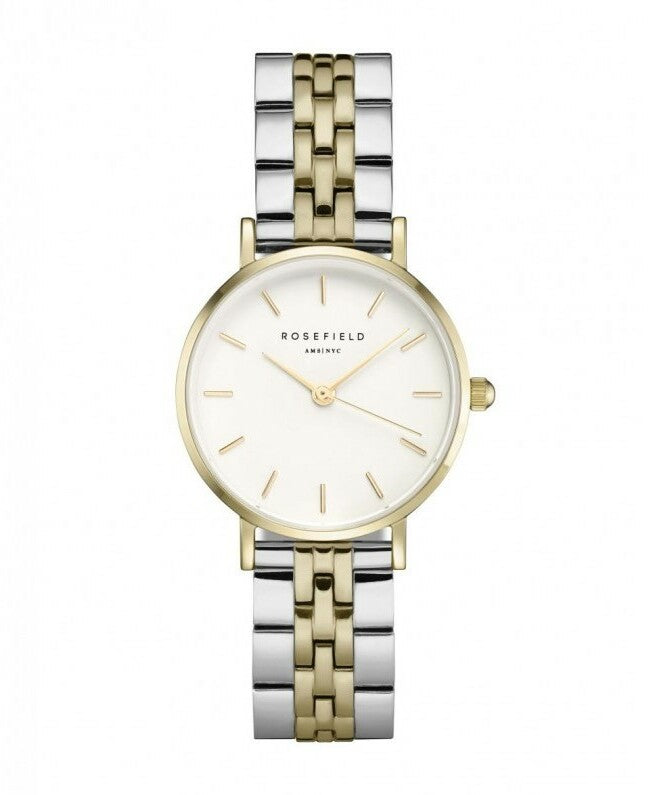 Montre Rosefield THE SMALL EDIT White Steel Silver Gold Duo 269 - PRECIOVS